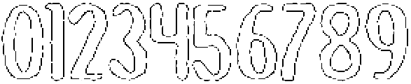 Brushpen Eroded Outline otf (400) Font OTHER CHARS