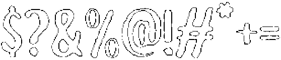 Brushpen Eroded Outline otf (400) Font OTHER CHARS