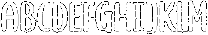 Brushpen Eroded Outline otf (400) Font UPPERCASE