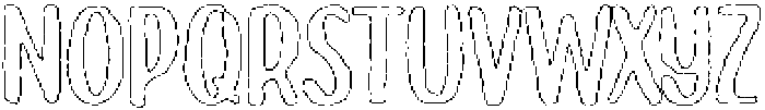 Brushpen Eroded Outline otf (400) Font UPPERCASE