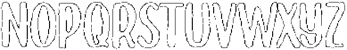 Brushpen Eroded Outline otf (400) Font LOWERCASE