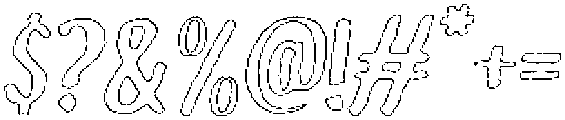 Brushpen Graphite Outline Italic otf (400) Font OTHER CHARS