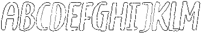Brushpen Graphite Outline Italic otf (400) Font UPPERCASE