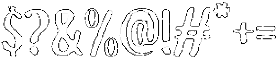 Brushpen Graphite Outline otf (400) Font OTHER CHARS