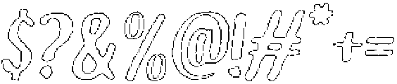 Brushpen Liner Outline Italic otf (400) Font OTHER CHARS