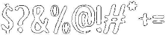 Brushpen Pencil Outline otf (400) Font OTHER CHARS