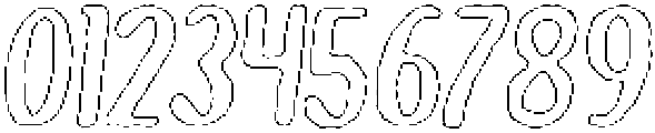 Brushpen Rough Outline Italic otf (400) Font OTHER CHARS