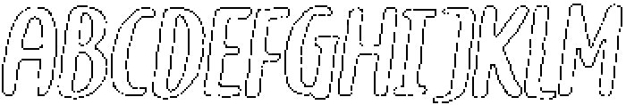 Brushpen Rough Outline Italic otf (400) Font UPPERCASE
