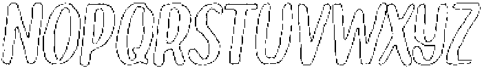 Brushpen Rough Outline Italic otf (400) Font LOWERCASE