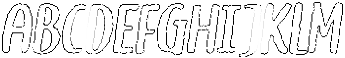 Brushpen Wax Outline Italic otf (400) Font UPPERCASE