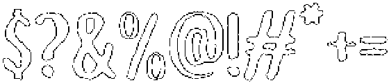 Brushpen Wax Outline otf (400) Font OTHER CHARS