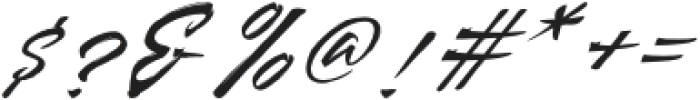 Brushy Italic otf (400) Font OTHER CHARS