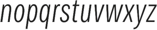 Bruta Pro Compressed Light Italic otf (300) Font LOWERCASE