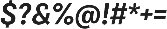 Bruta Pro Condensed Semi Bold Italic otf (600) Font OTHER CHARS
