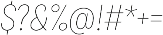 Bruta Pro Condensed Thin Italic otf (100) Font OTHER CHARS