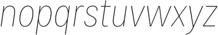 Bruta Pro Condensed Thin Italic otf (100) Font LOWERCASE