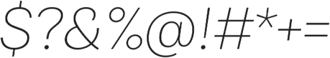 Bruta Pro Regular Extra Light Italic otf (200) Font OTHER CHARS