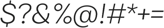 Bruta Pro Regular Light Italic otf (300) Font OTHER CHARS