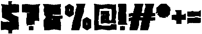 Brutalist Block otf (400) Font OTHER CHARS