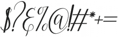 breathaking italic Italic otf (400) Font OTHER CHARS