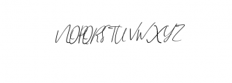 Brilliant signature 1 slant.otf Font UPPERCASE