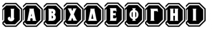 Bracelet Greek Monograms Black Octagon Alt Font OTHER CHARS