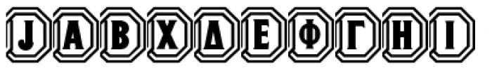 Bracelet Greek Monograms White Octagon Alt Font OTHER CHARS