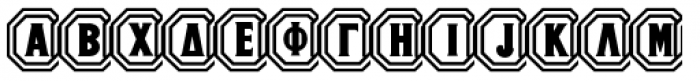 Bracelet Greek Monograms White Octagon Alt Font LOWERCASE