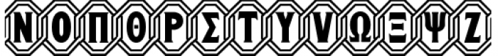 Bracelet Greek Monograms White Octagon Font UPPERCASE