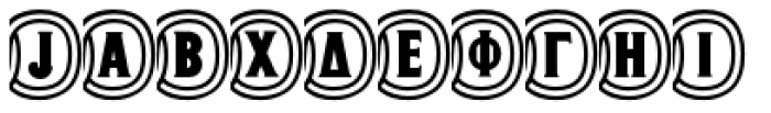 Bracelet Greek Monograms White Oval Alt Font OTHER CHARS