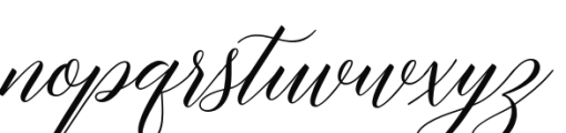 Brunella Script Style Font LOWERCASE