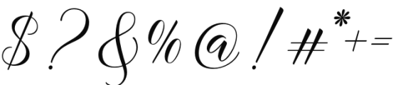 Brunella Script Upright Font OTHER CHARS