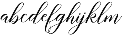 Brunella Script Upright Font LOWERCASE