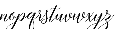 Brunella Script Upright Font LOWERCASE