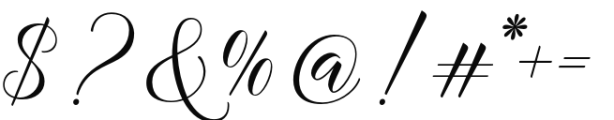 Brunella Style Upright Font OTHER CHARS