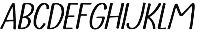 Brush Concept Italic Font LOWERCASE