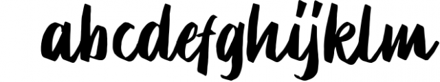 Briberra - Rough Bold Script Font LOWERCASE