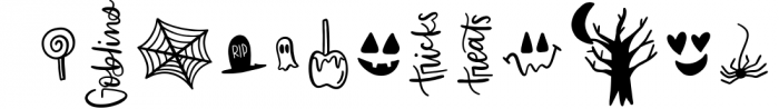 Broomstick - With Doodles - A Halloween Font Duo 1 Font UPPERCASE