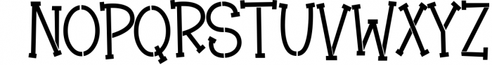 Brownie Stencil - Slab Serif Stencil Font Font UPPERCASE