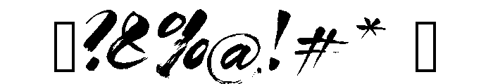 BROC Regular Font OTHER CHARS