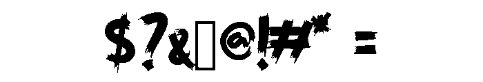 BRUSHIA Font OTHER CHARS
