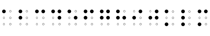 Braille AOE Font LOWERCASE