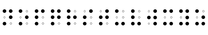 Braille AOE Font LOWERCASE