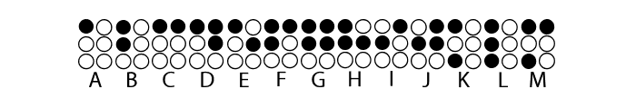 Braille Alphabet Font UPPERCASE