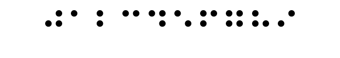 Braille CC0 Font OTHER CHARS