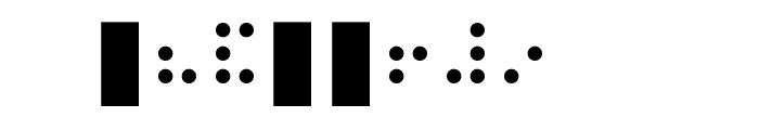 Braille CC0 Font OTHER CHARS