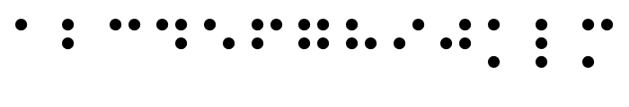Braille CC0 Font UPPERCASE