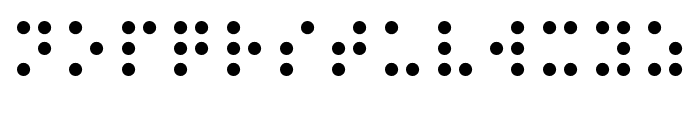 Braille CC0 Font LOWERCASE