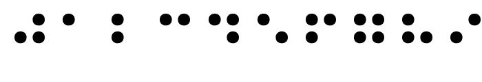 Braille Normal Font OTHER CHARS
