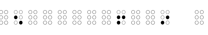 Braille Outline Font OTHER CHARS